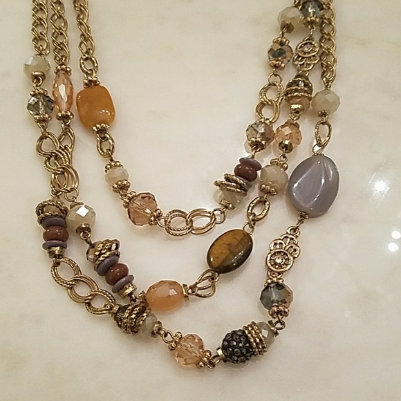 Multistone Layered Necklace - Picture 3 of 4